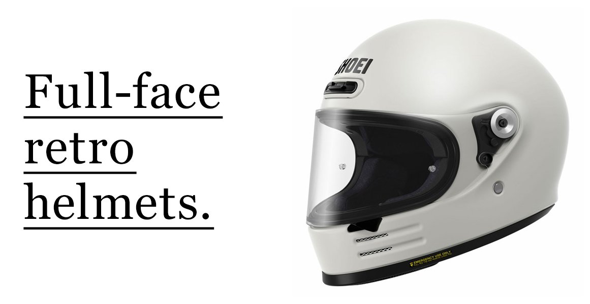 Full face retro motorcycle helmet